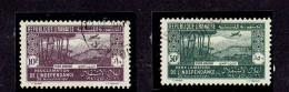 COLONIE FRANCAISE - GRAND LIBAN - PA N°80/81 OB TB - Poste Aérienne