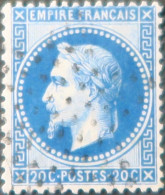 X1258 - FRANCE - NAPOLEON III Lauré N°29B - ETOILE MUETTE DE PARIS - VARIETE >>> Filet Nord écrasé - 1863-1870 Napoléon III. Laure