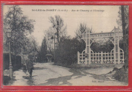 Carte Postale 95. Saint-Leu-la-Forêt  Rue De Chauvry Et L'Ermitage  Très Beau Plan - Saint Leu La Foret