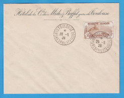 ENVELOPPE " HOTEL DE LA Cie DU MIDI, BUFFET GARE " - OBLITERATION CONGRES PHILATELIQUE TOULOUSE 1928 - TIMBRE N° 230 - Commemorative Postmarks