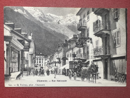 Cartolina - Francia - Chamonix - Rue Nationale - 1910 - Non Classés