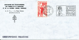 France Cover General De Gaulle Stamp Exhibition Nice 9-12/11-1972 Single Franked - Cartas & Documentos