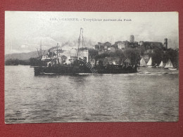 Cartolina - Cannes - Torpilleur Sortant Du Port - 1903 - Non Classés