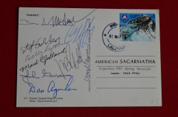 Signed By 9 Climbers 1993 Successful American Sagarmatha Expedition Everest Himalaya Mountaineering Escalade - Sportivo