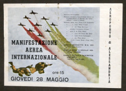 Aeronautica Brochure Manifestazione Aerea Internazionale - Alessandria Anni '60 - Non Classés