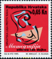 167054 MNH CROACIA 1995 LUCHA CONTRA EL CANCER - Kroatien