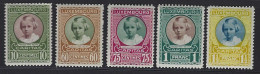 Luxembourg Yv 209/13 (213 Pli), Caritas 1928. 5 Valeurs Tous ** /mnh - Ungebraucht