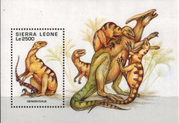 MTDR-BK1-217-2 MINT ¤ SIERRA LEONE 1995 BLOCK ¤ DINOSAURS PREHISTORICS - PRÉHISTORIQUES - DINO'S - PREHISTORIE - Vor- U. Frühgeschichte