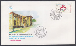 Turkey 1994 FDC Board Of Inspectors Of Finance, Economy, First Day Cover - Brieven En Documenten