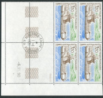 TAAF - N°158 -  CHALAND L'AVENTURE - 3 BLOCS DE 4 - COIN DATE 6 ET 7.11.90  OBLITERES EN MARGE - Used Stamps