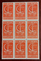 France Bloc De 9 Timbres Neuf  N**  YT N° 1491 EUROPA 1966 - Nuevos