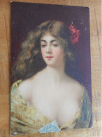 CARTE POSTALE ANCIENNE  JOLIE JEUNE FEMME Signée Asti - Asti