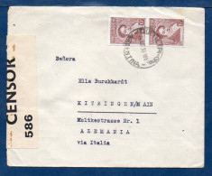 Argentina (Quitilipi, Chaco) To Germany, 1939, Via Surface Through Italy, Allied Censor Tape # 586  (001) - Cartas & Documentos