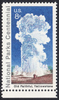 !a! USA Sc# 1453 MNH SINGLE W/ Bottom Margin (a2) - National Parks Cent.: Old Faithful - Ongebruikt