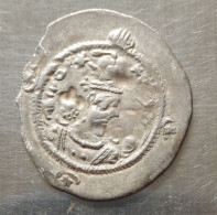 SASANIAN KINGS. Hormazd IV. 579-590 AD. Silver Drachm Year 6  Mint ART - Irán