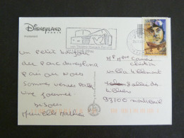 VILLEJUIF PPAL CENTRE LOCAL COURRIER - VAL DE MARNE - FLAMME SUR YT 3337 SAINT EXUPERY - DISNEYLAND PARIS FRONTIERLAND - Mechanische Stempels (reclame)