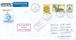 Letter To Nyborg (Denmark) , From Andorra, During Epidemic Covid-19, Return To Sender, 2 Pictures - Storia Postale