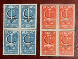 France Bloc De 4 Timbres Neuf  N**  YT N° 1490 Et 1491 EUROPA 1966 - Mint/Hinged