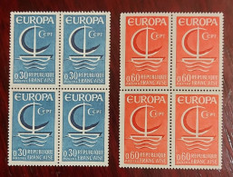 France Bloc De 4 Timbres Neuf  N**  YT N° 1490 Et 1491 EUROPA 1966 - Neufs