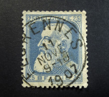 Belgie Belgique - 1905 - COB/OBP  76  -  1 Values  - Florennes - 1907 - 1905 Breiter Bart