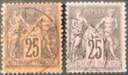 R1311/3168 - FRANCE - SAGE TYPE II N°91 + 97 - CàD - 1876-1898 Sage (Type II)