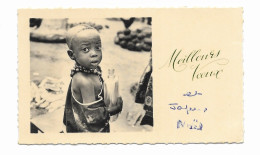 Meilleurs Vœux - Photo D'un Enfant Type Africain Portant Une Bouteille - Format 10,5 X 6,5cm - - Neujahr