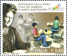 199676 MNH ITALIA 2007 CENTENARIO DE LA PRIMERA CASA DEL NIÑO DE MARIA MONTESSORI - ...-1850 Préphilatélie