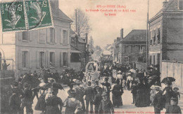 AIX-en-OTHE (Aube) - La Grande Cavalcade Du 11 Avril 1909 - Le Défilé - Voyagé 1909 (2 Scans) - Autres & Non Classés