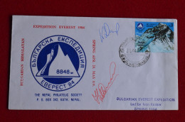 Signed By 2 Climbers 1984 Succesfull Bulgarian Everest Expedition Himalaya Mountaineering Escalade - Sportspeople