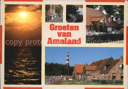 72457273 Ameland Sonnenuntergang Nordseeinsel Ortspartien Leuchtturm Ameland - Autres & Non Classés