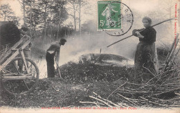 AIX-en-OTHE (Aube) - Un Fourneau De Charbon En Feu - Forêt D'Othe - Charbonniers - Voyagé 1913 (2 Scans) - Otros & Sin Clasificación