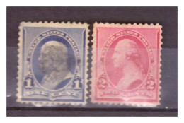 USA - 1890 Benjamin Franklin E George Washington - Gebruikt