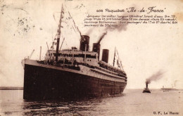 Paquebot "Ile De France" - Le Havre - Steamers