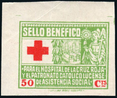 Lugo - Guerra Civil - Em. Local Nacional - Allepuz ** 6 S/d -  Sin Dentar "50cts. Sello Benéfico" - Nationalistische Ausgaben