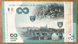 2024 BILLET INFINY CASH ALBI - CORDES SUR CIEL PAS 0 EURO SOUVENIR 0 EURO SCHEIN BANKNOTE PAPER MONEY BILLETE - Essais Privés / Non-officiels