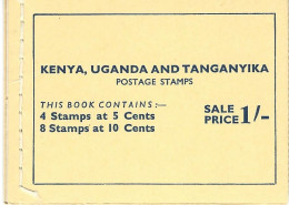 KENYA-UGANDA-TANGANYIKA 1954, Booklet  6,  1/-,  Quen, Giraffe, Falls, Dam   WHITE THREAD - Kenya, Oeganda & Tanganyika