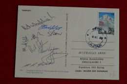 Signed By 9 Climbers 1993 Australian Army Dhaulagiri I Himalaya Mountaineering Escalade Alpinisme - Sportivo