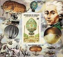 DJIBOUTI 1983 Mi BL 72A AIR BALLOONS 200th ANNIVERSARY OF MANNED FLIGHS MINT MINIATURE SHEET ** - Djibouti (1977-...)