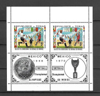 Chad 1970 Olympic Football Tournament And The Football World Cup In Mexico MS #1 MNH - 1970 – Mexique