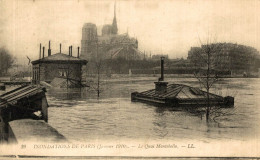 INONDATIONS DE PARIS LE QUAI MONTEBELLO - Paris Flood, 1910