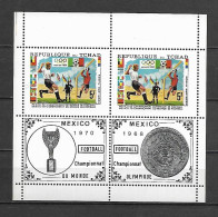 Chad 1970 Olympic Football Tournament And The Football World Cup In Mexico MS #2 MNH - Tchad (1960-...)