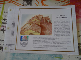 Tirage Limité Classeur Timbre Premier Jour  C.E.Fla Maison France-brésil  1990 - Documents Of Postal Services