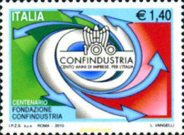 249982 MNH ITALIA 2010 CENTENARIO DE LA ORGANIZACION PATRONAL CONFINDUSTRIA - ...-1850 Voorfilatelie