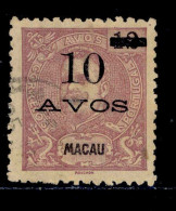 ! ! Macau - 1905 King Carlos OVP 10 A - Af. 140 - Used - Usados