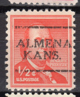 KS-021; USA Precancel/Vorausentwertung/Preo; ALMENA (KS), Type 701 - Voorafgestempeld