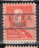 KS-011; USA Precancel/Vorausentwertung/Preo; AGRA (KS), Type 801 - Voorafgestempeld