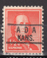 KS-006; USA Precancel/Vorausentwertung/Preo; ADA (KS), Type 818 - Préoblitérés