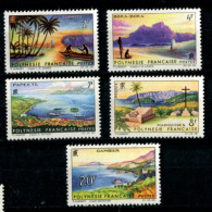 V - Polynésie Française: Année 1964 : Y&T N°30/34 (Paysages) : 5 Timbres NSC ** - Unused Stamps