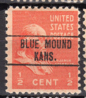 KS-093; USA Precancel/Vorausentwertung/Preo; BLUE MOUND (KS), Type 748 - Preobliterati