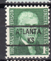 KS-054; USA Precancel/Vorausentwertung/Preo; ATLANTA (KS), Type 841 - Préoblitérés